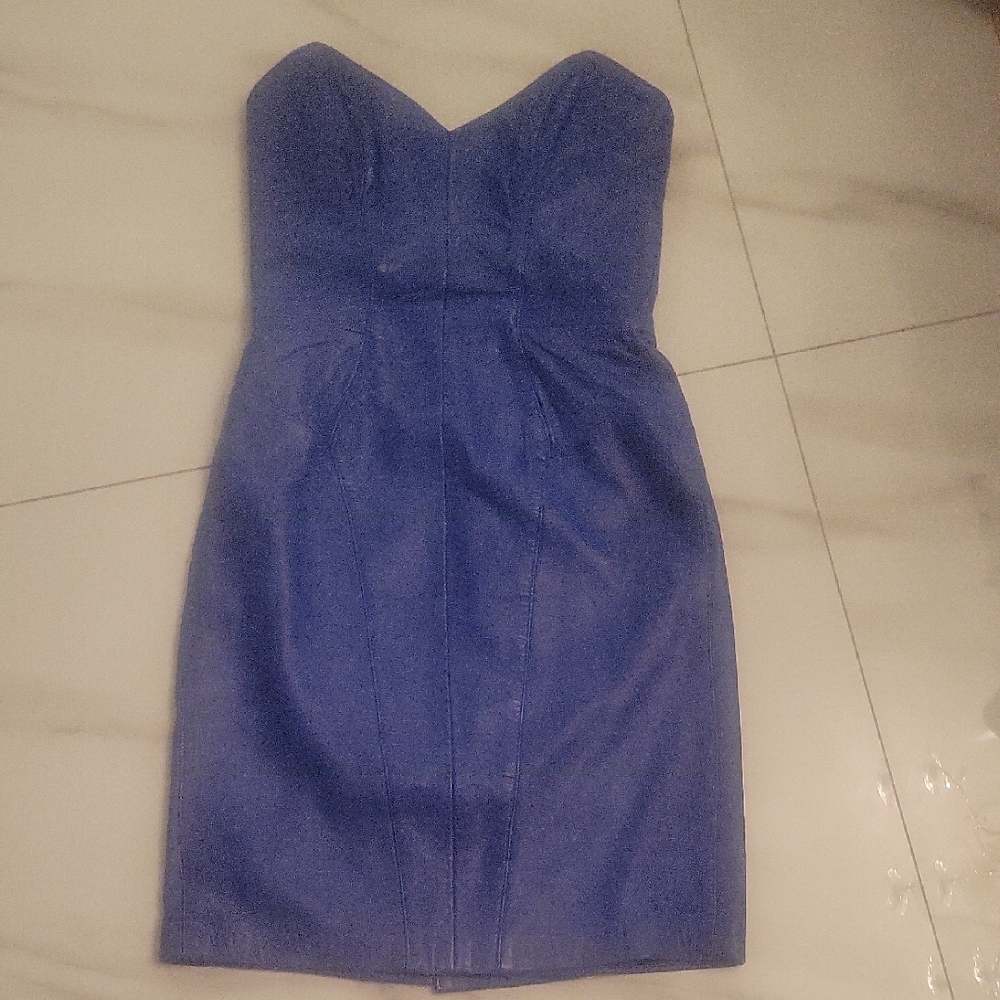 Michael Hoban Strapless Cobalt Blue Sheath Dress